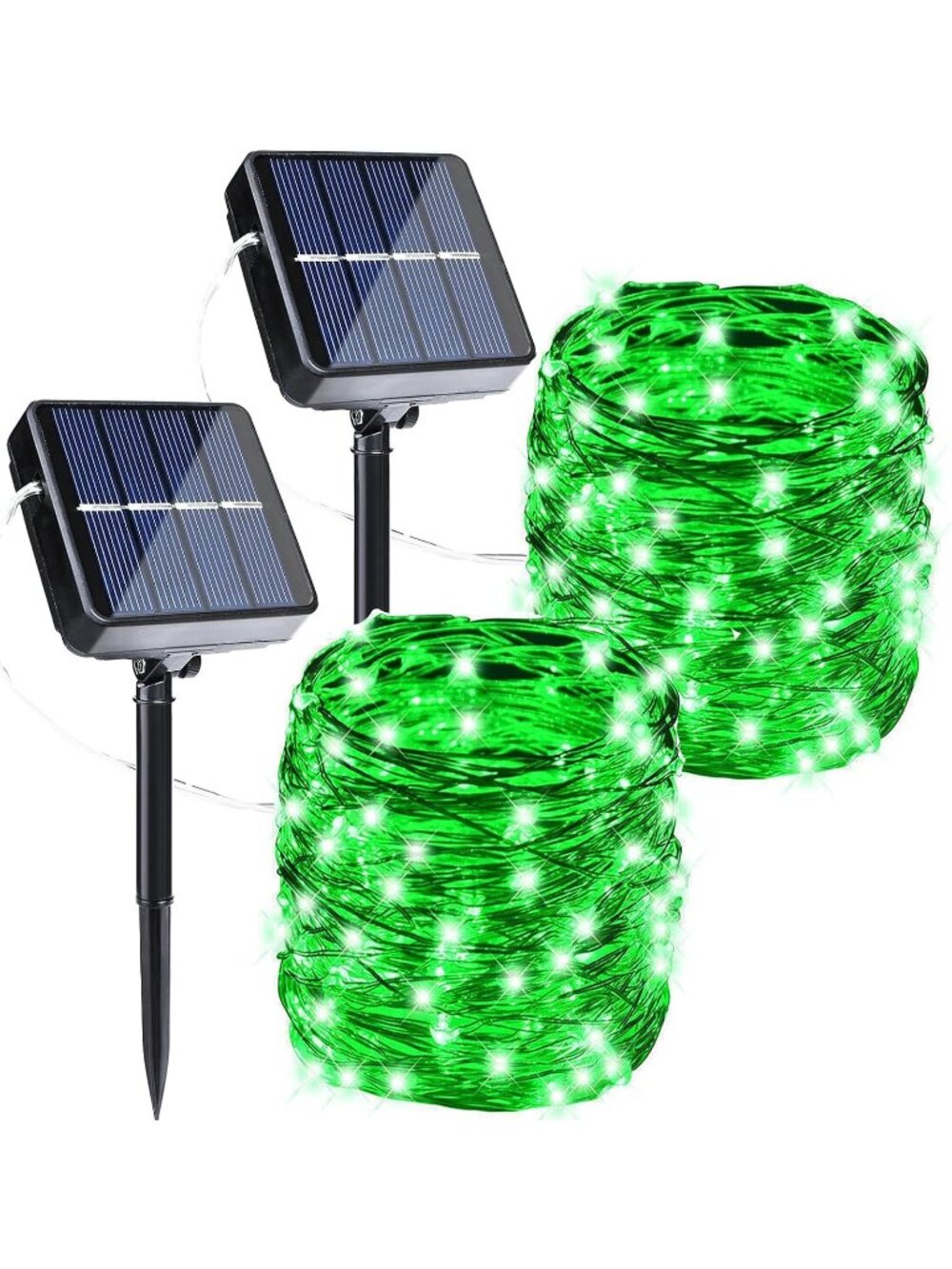 Green Halloween Solar String Twinkle Lights 2 Pack Total 80FT 240LED Solar Light